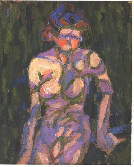 Ernst Ludwig Kirchner Female nude with shadow of a twig Spain oil painting art